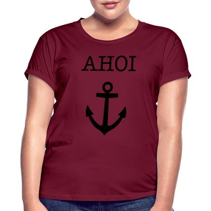 Frauen Oversize T-Shirt - Ahoi - Bordeaux