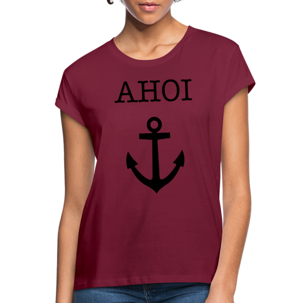 Frauen Oversize T-Shirt - Ahoi - Bordeaux