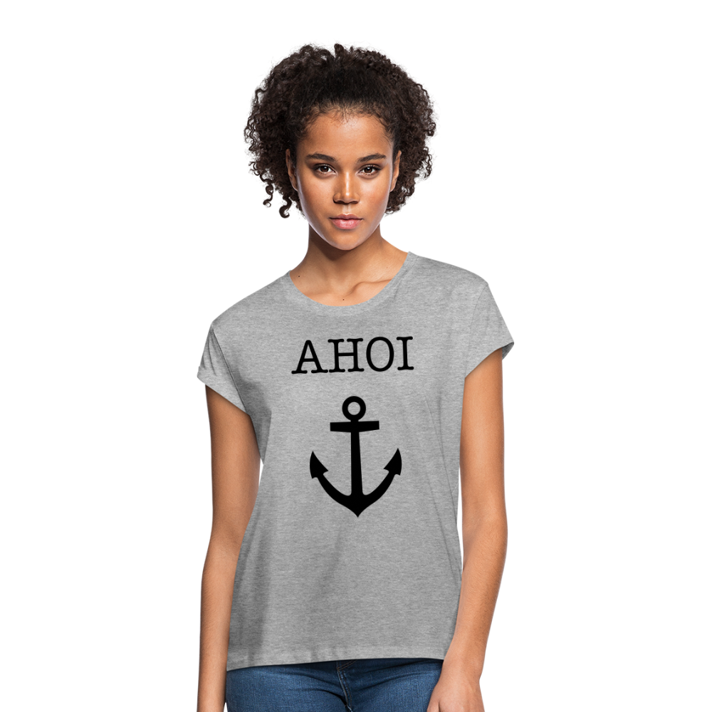 Frauen Oversize T-Shirt - Ahoi - Grau meliert