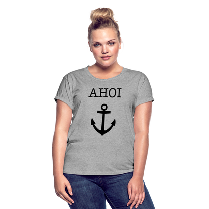 Frauen Oversize T-Shirt - Ahoi - Grau meliert