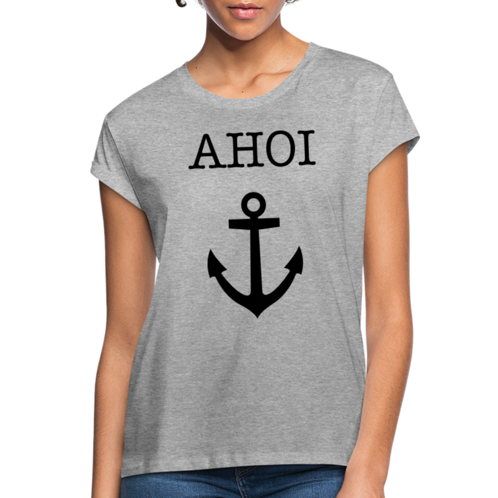 Frauen Oversize T-Shirt - Ahoi - Grau meliert