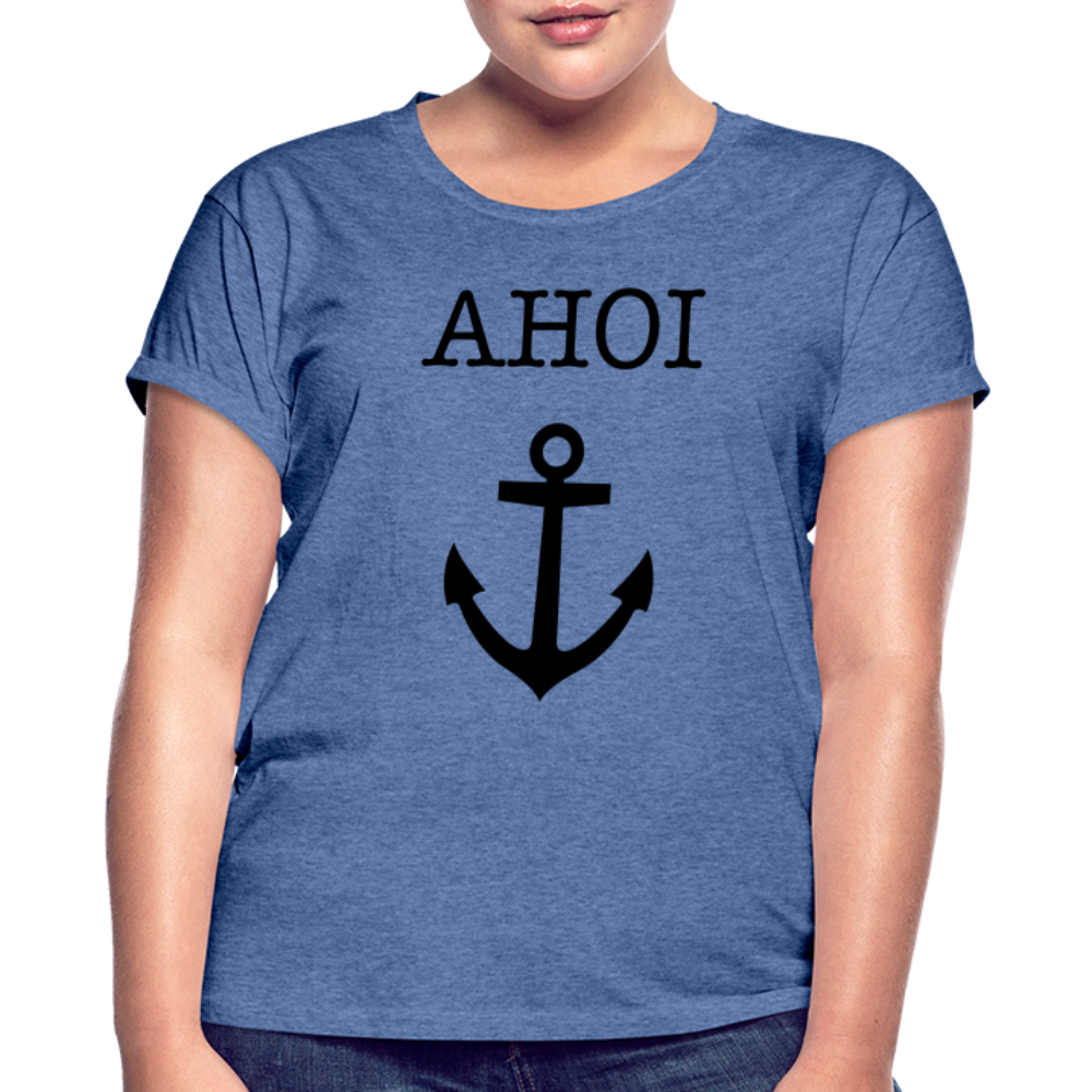 Frauen Oversize T-Shirt - Ahoi - Denim meliert