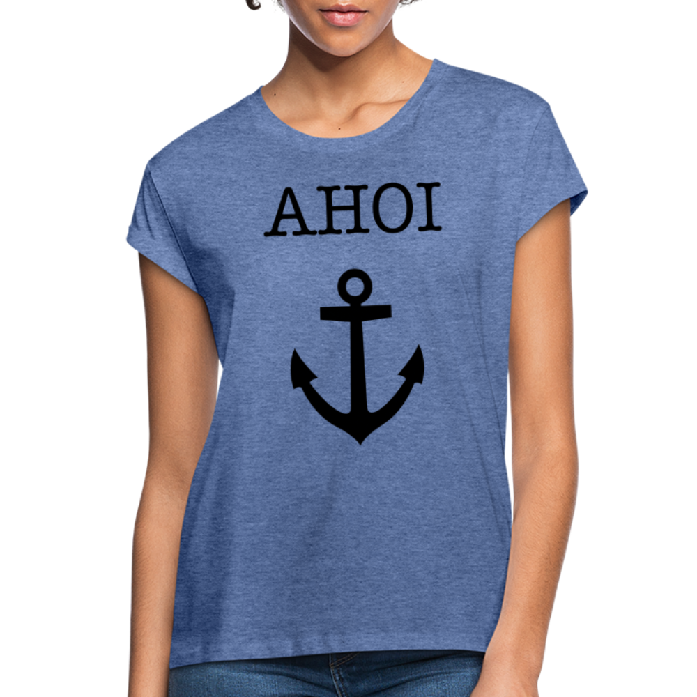 Frauen Oversize T-Shirt - Ahoi - Denim meliert