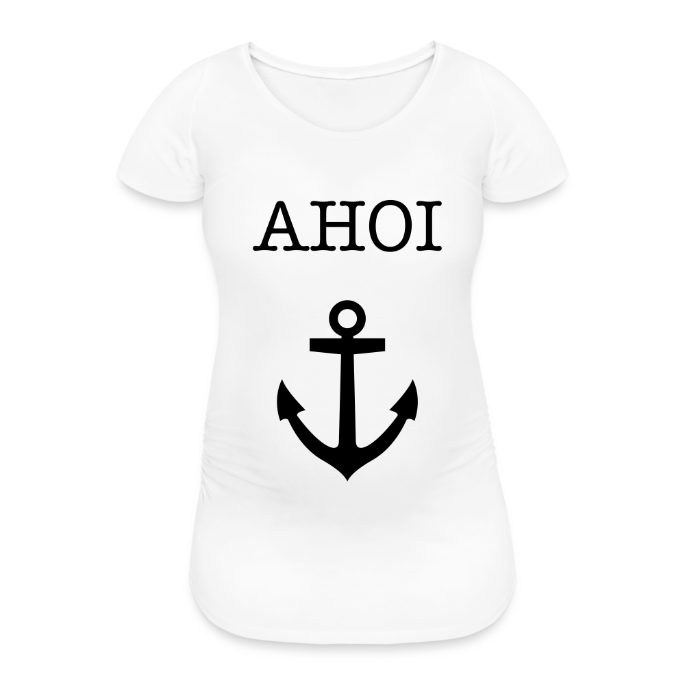 Frauen Schwangerschafts-T-Shirt - Ahoi - weiß