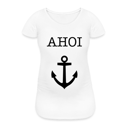 Frauen Schwangerschafts-T-Shirt - Ahoi - weiß