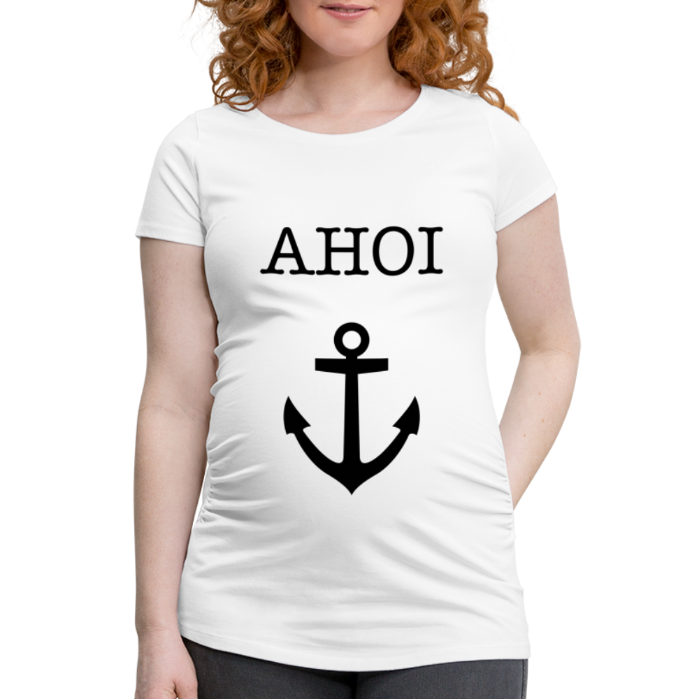 Frauen Schwangerschafts-T-Shirt - Ahoi - weiß