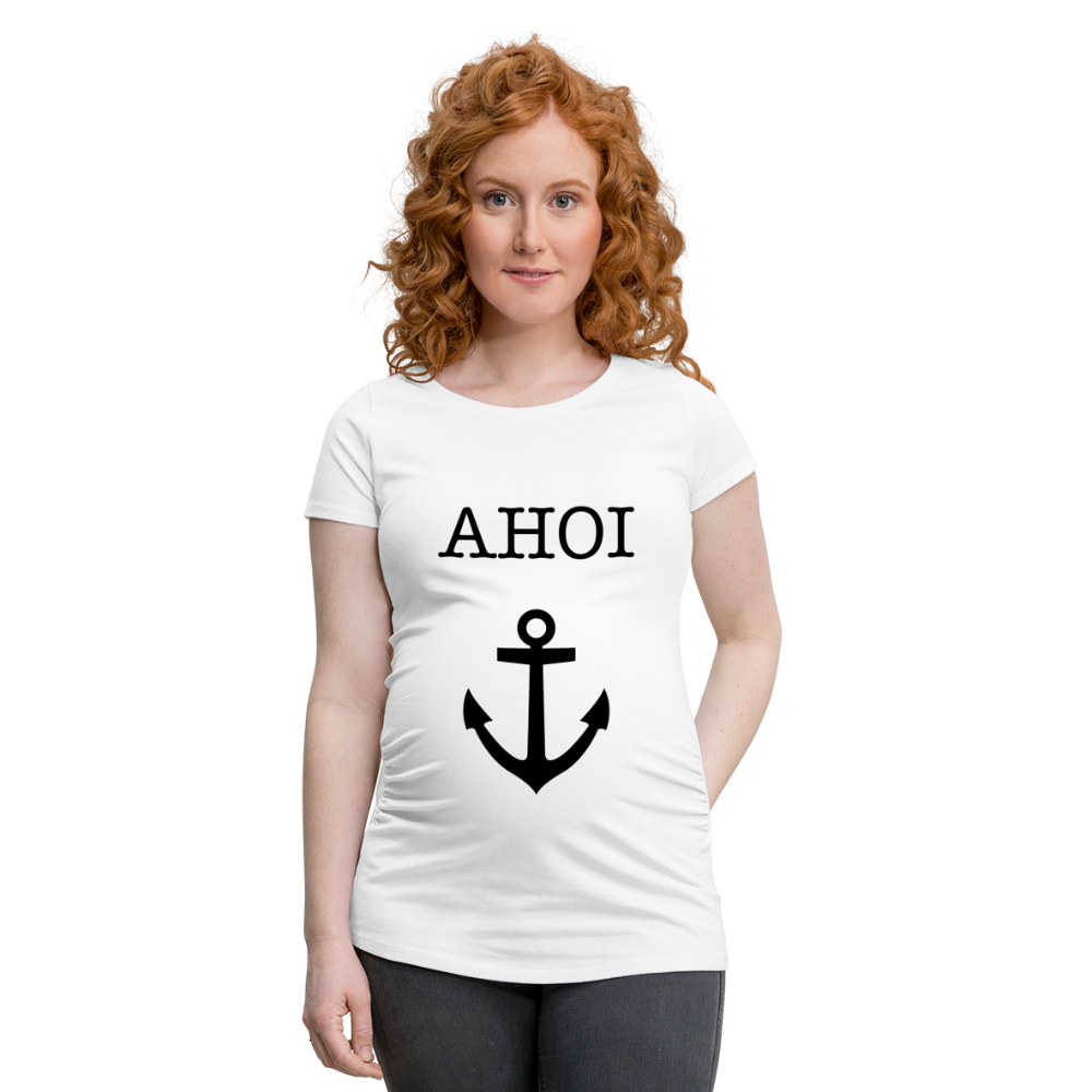 Frauen Schwangerschafts-T-Shirt - Ahoi - weiß