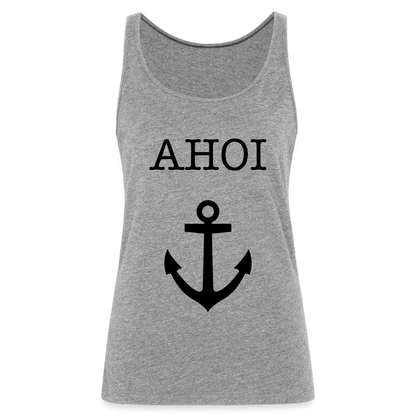 Frauen Premium Tank Top - Ahoi - Grau meliert