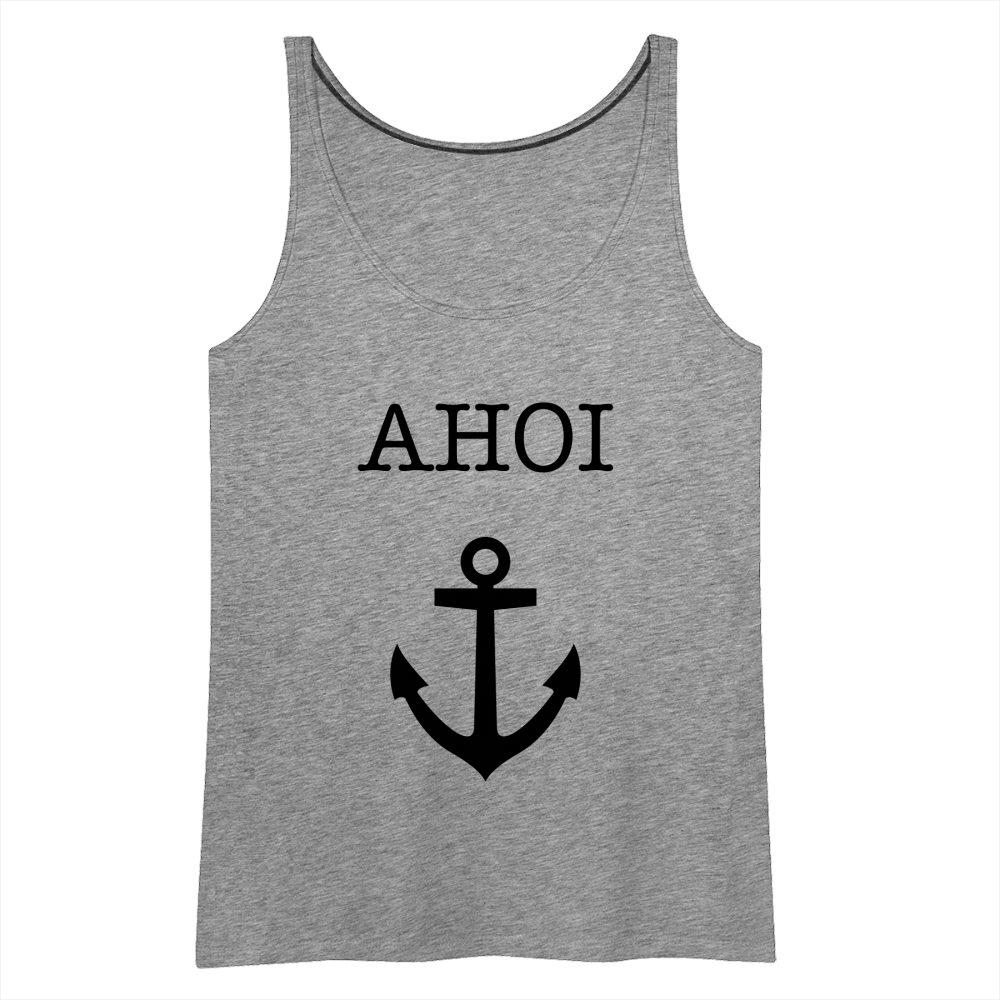 Frauen Premium Tank Top - Ahoi - Grau meliert