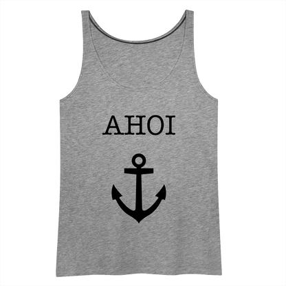 Frauen Premium Tank Top - Ahoi - Grau meliert