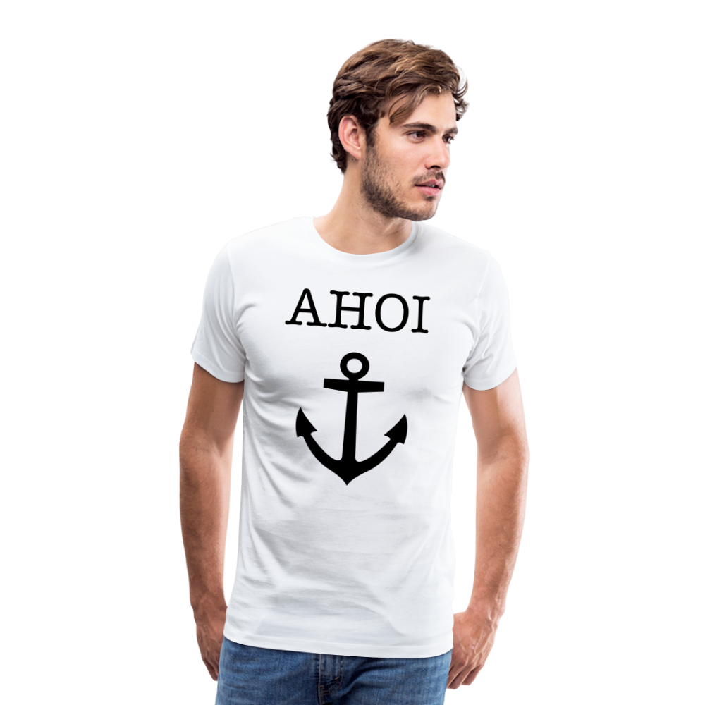 Männer Premium T-Shirt - Ahoi - weiß