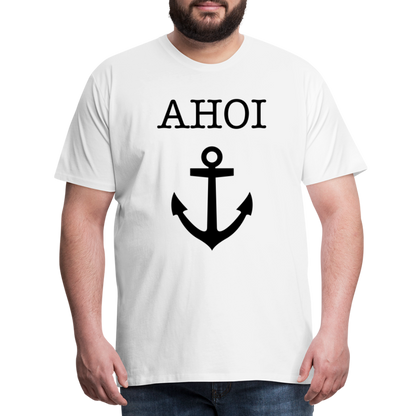 Männer Premium T-Shirt - Ahoi - weiß