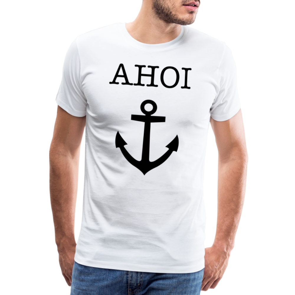 Männer Premium T-Shirt - Ahoi - weiß