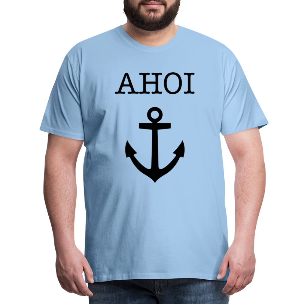 Männer Premium T-Shirt - Ahoi - Sky