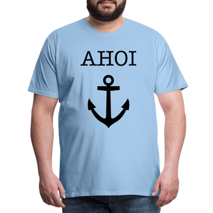 Männer Premium T-Shirt - Ahoi - Sky