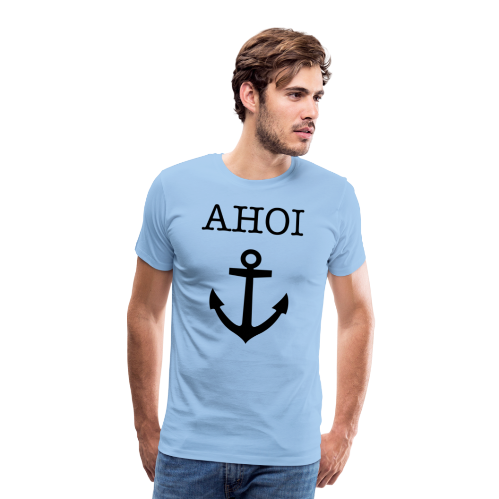 Männer Premium T-Shirt - Ahoi - Sky