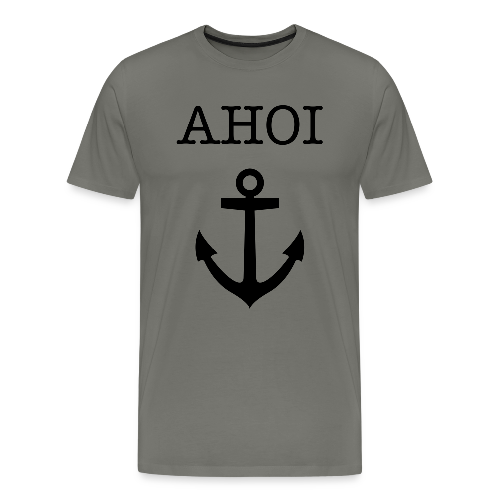 Männer Premium T-Shirt - Ahoi - Asphalt