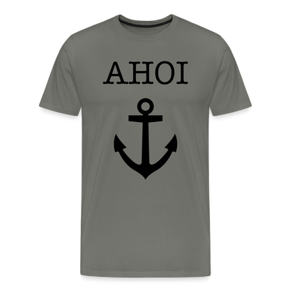 Männer Premium T-Shirt - Ahoi - Asphalt