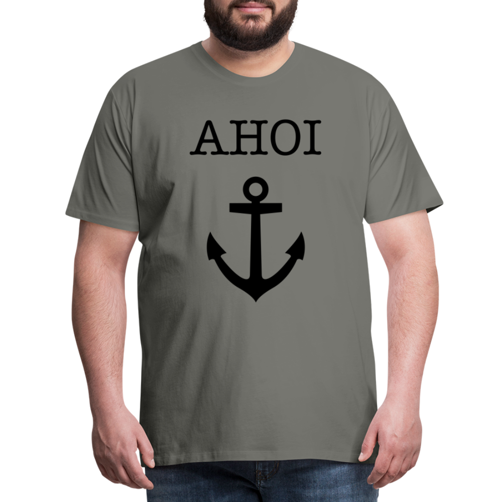 Männer Premium T-Shirt - Ahoi - Asphalt