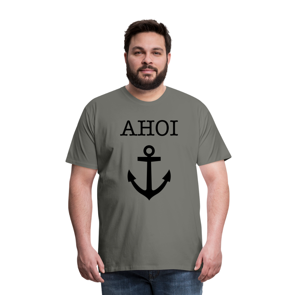 Männer Premium T-Shirt - Ahoi - Asphalt