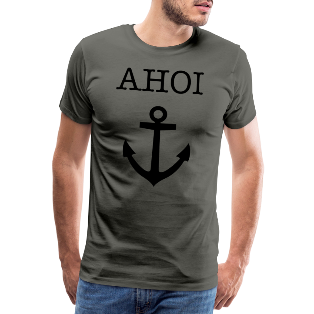 Männer Premium T-Shirt - Ahoi - Asphalt