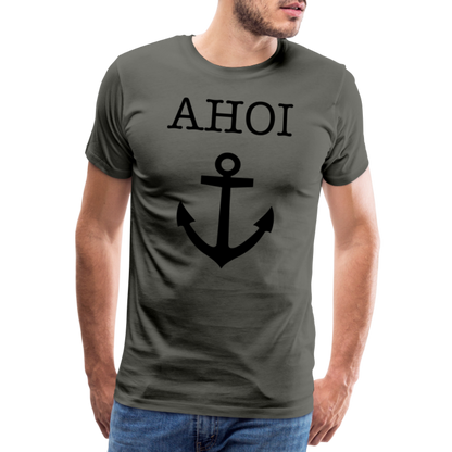 Männer Premium T-Shirt - Ahoi - Asphalt