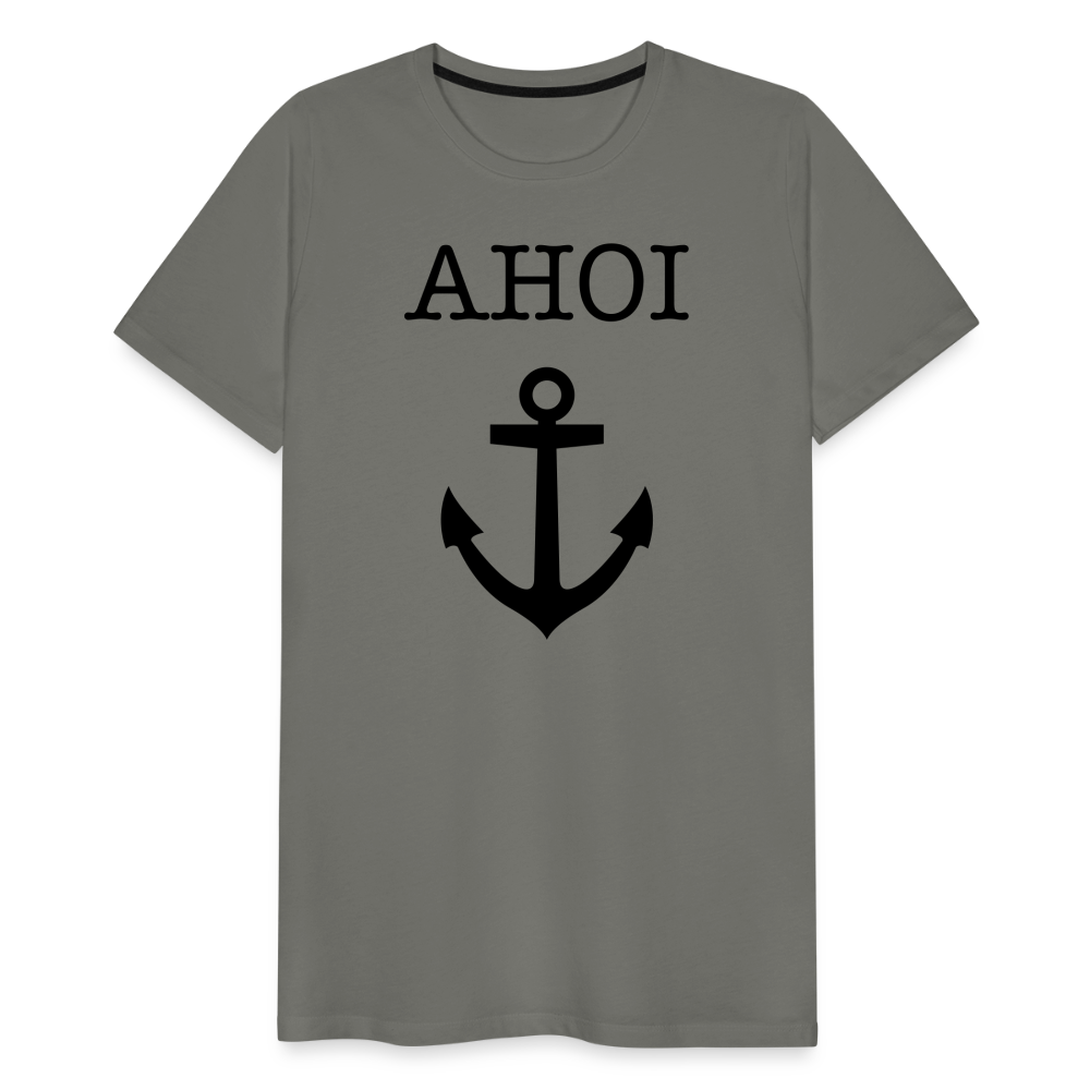 Männer Premium T-Shirt - Ahoi - Asphalt