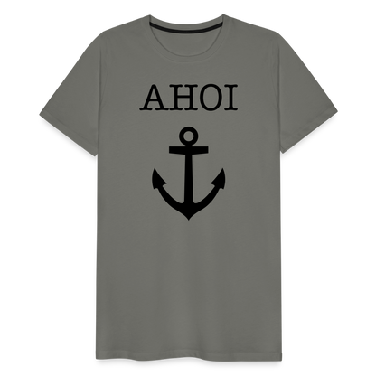 Männer Premium T-Shirt - Ahoi - Asphalt