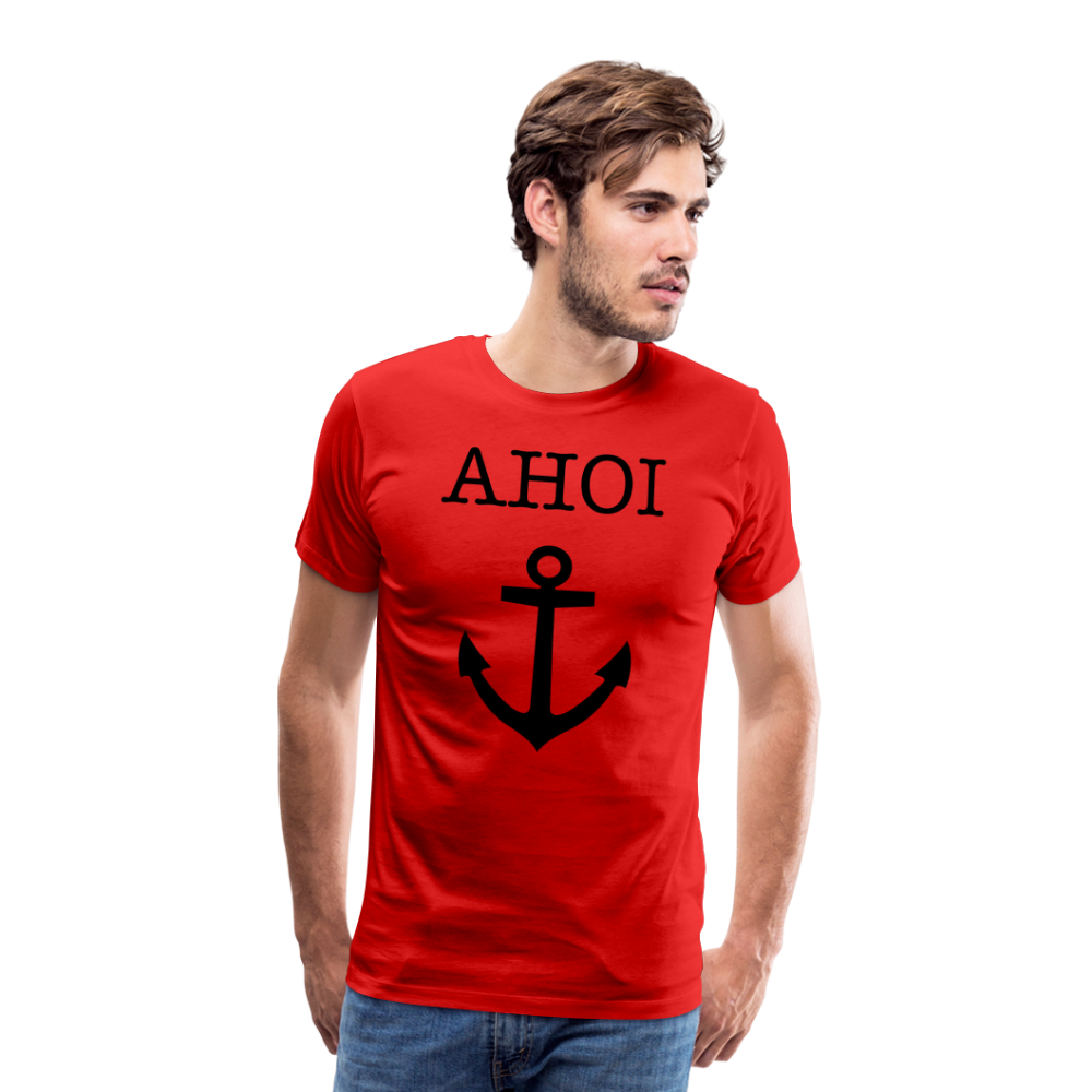 Männer Premium T-Shirt - Ahoi - Rot