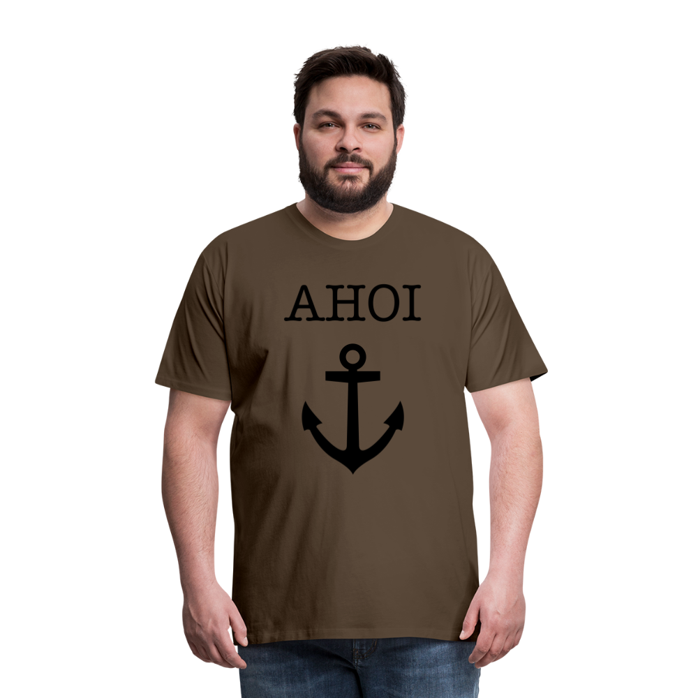 Männer Premium T-Shirt - Ahoi - Edelbraun