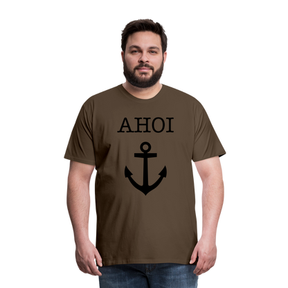 Männer Premium T-Shirt - Ahoi - Edelbraun