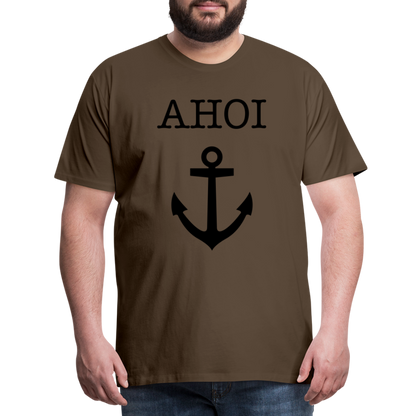 Männer Premium T-Shirt - Ahoi - Edelbraun