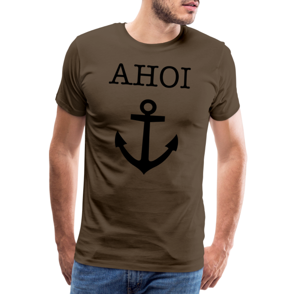 Männer Premium T-Shirt - Ahoi - Edelbraun