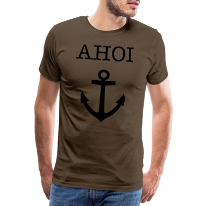 Männer Premium T-Shirt - Ahoi - Edelbraun