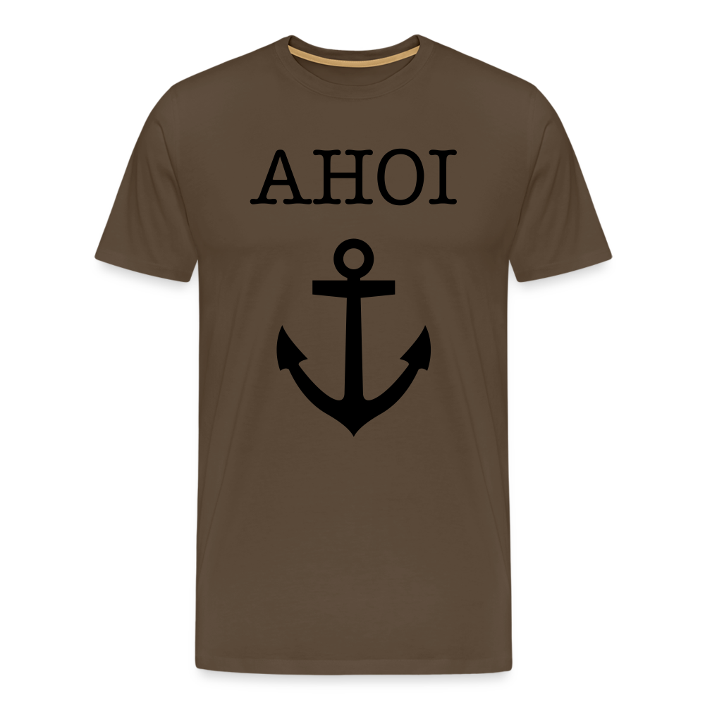 Männer Premium T-Shirt - Ahoi - Edelbraun