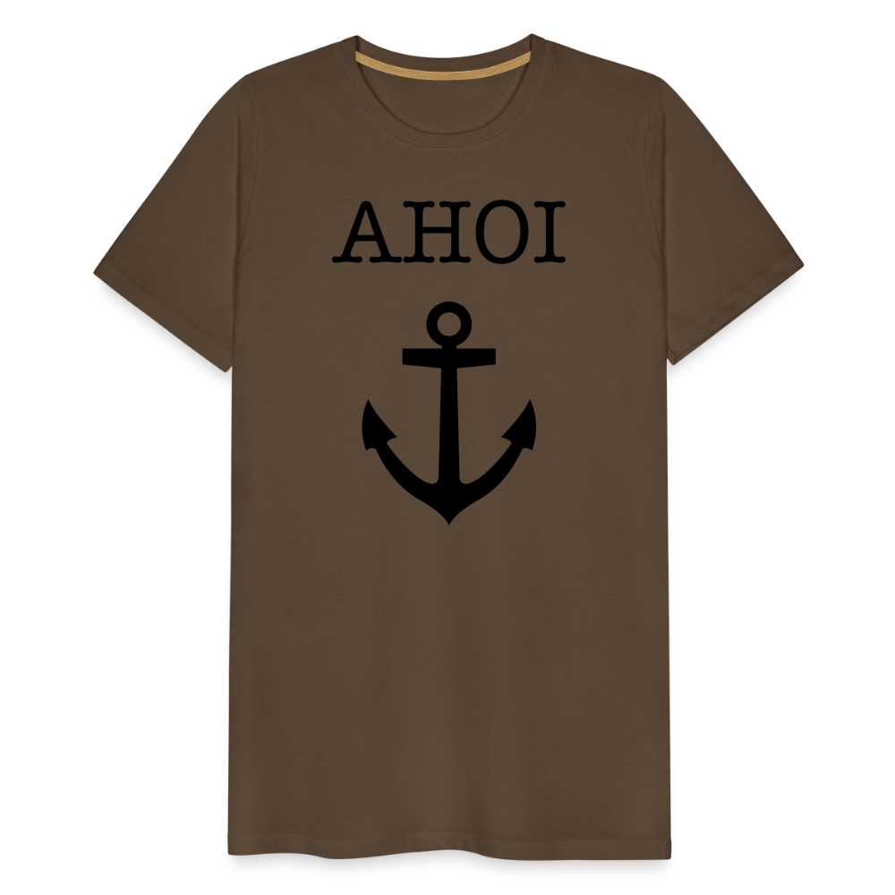 Männer Premium T-Shirt - Ahoi - Edelbraun