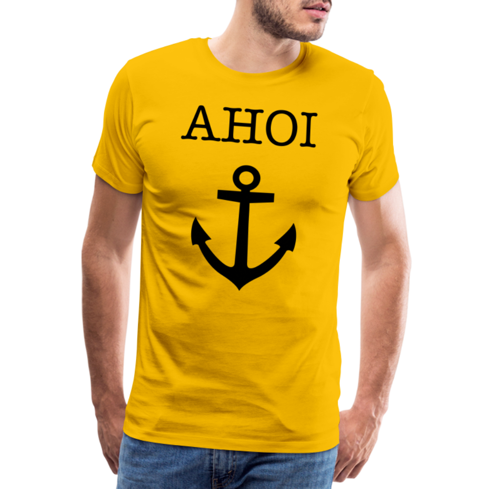 Männer Premium T-Shirt - Ahoi - Sonnengelb