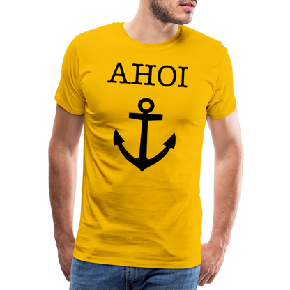 Männer Premium T-Shirt - Ahoi - Sonnengelb