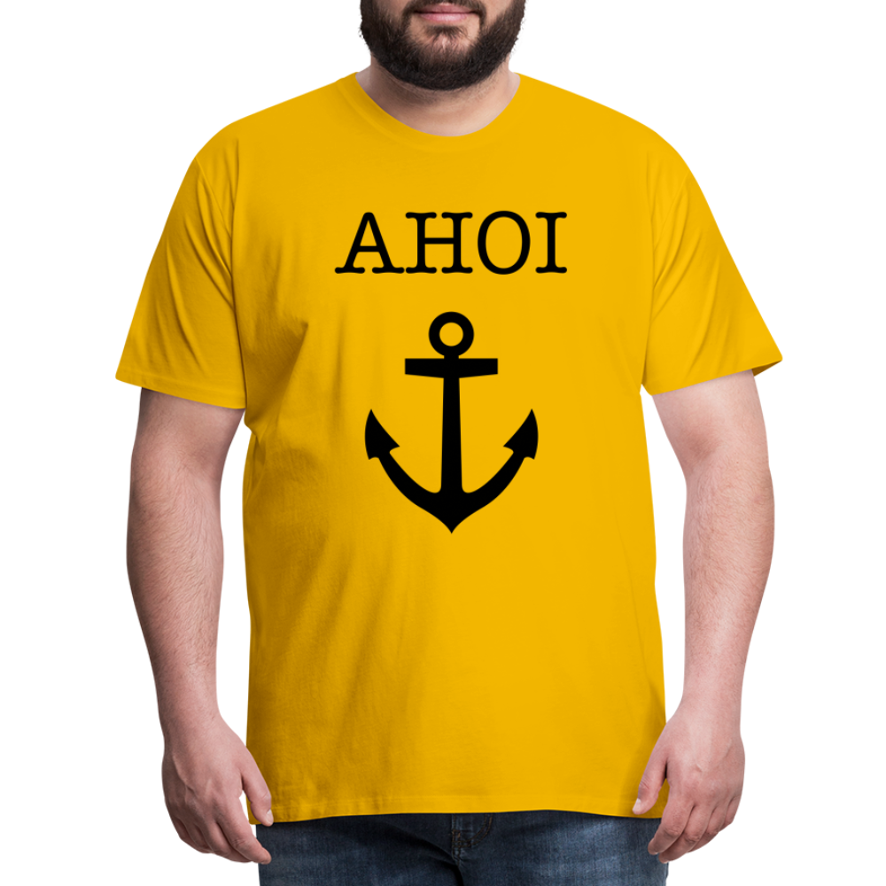 Männer Premium T-Shirt - Ahoi - Sonnengelb