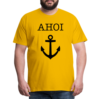 Männer Premium T-Shirt - Ahoi - Sonnengelb