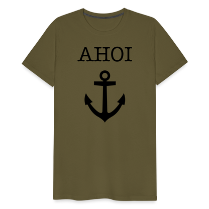 Männer Premium T-Shirt - Ahoi - Khaki