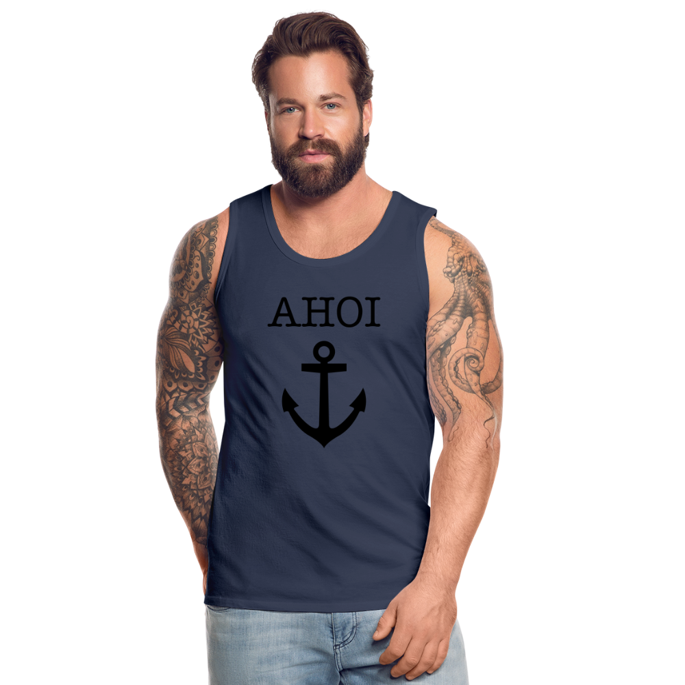 Männer Premium Tank Top -  Ahoi - Navy