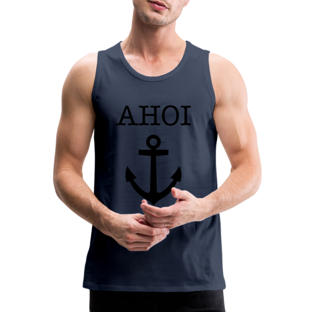 Männer Premium Tank Top -  Ahoi - Navy