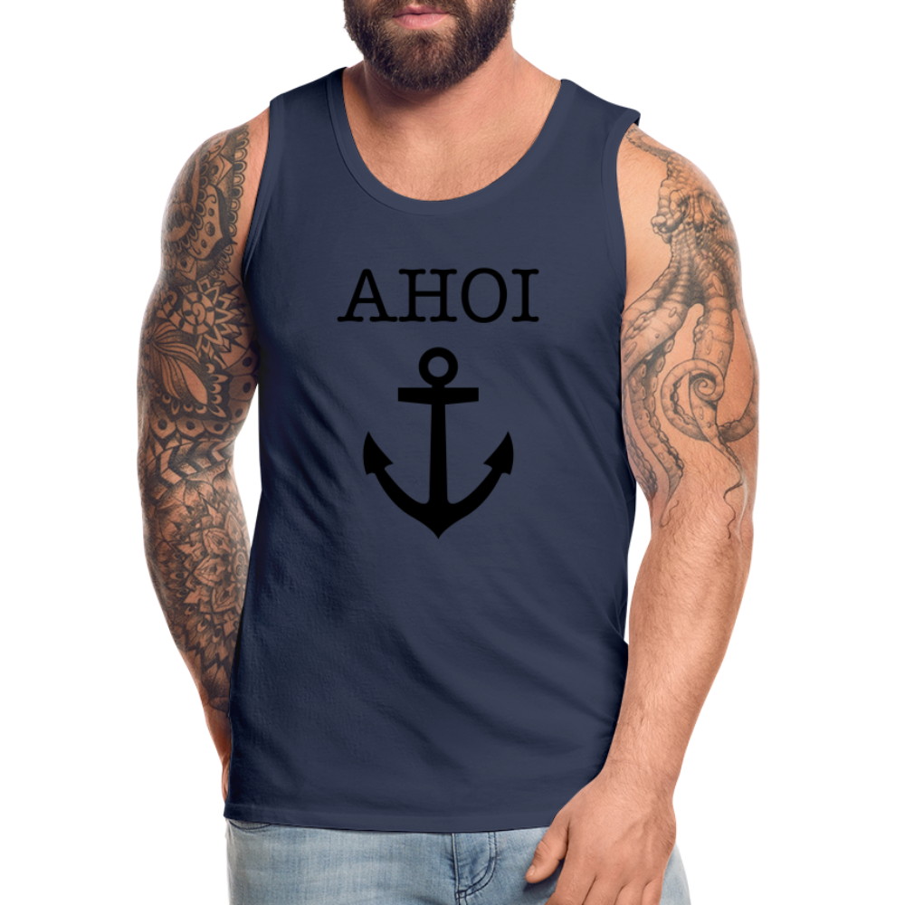 Männer Premium Tank Top -  Ahoi - Navy