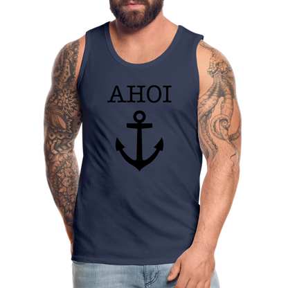 Männer Premium Tank Top -  Ahoi - Navy