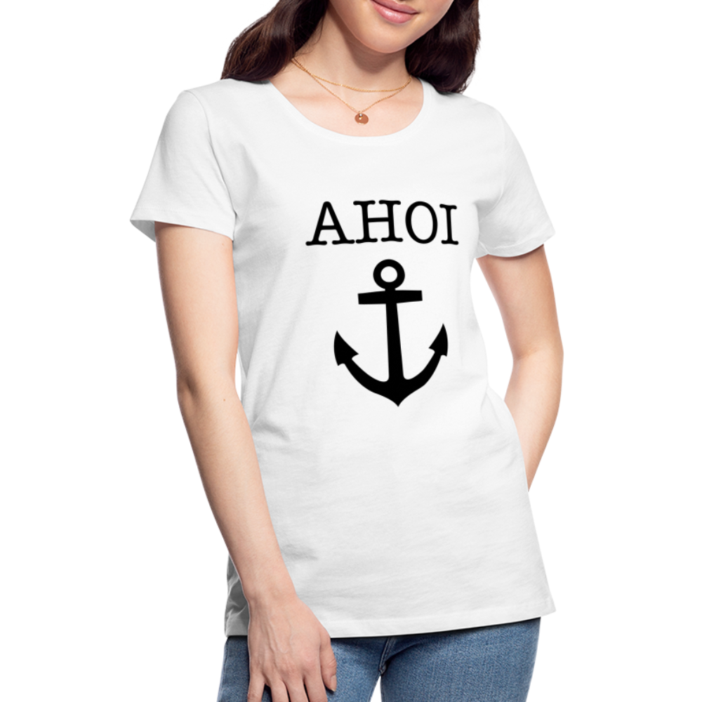 Frauen Premium T-Shirt - Ahoi - weiß