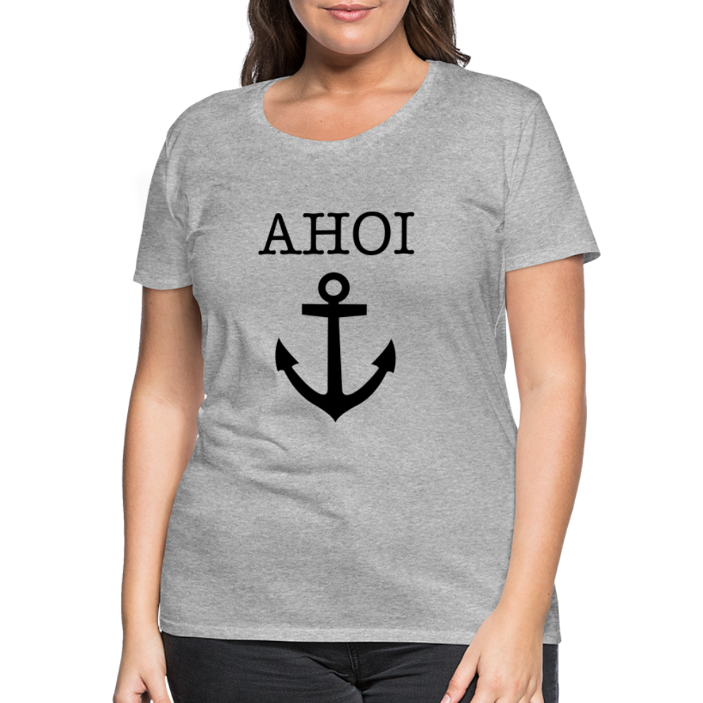 Frauen Premium T-Shirt - Ahoi - Grau meliert