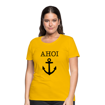 Frauen Premium T-Shirt - Ahoi - Sonnengelb