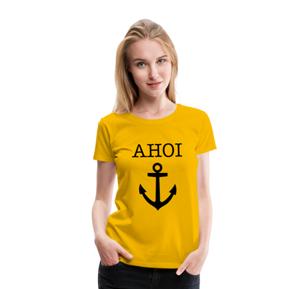 Frauen Premium T-Shirt - Ahoi - Sonnengelb