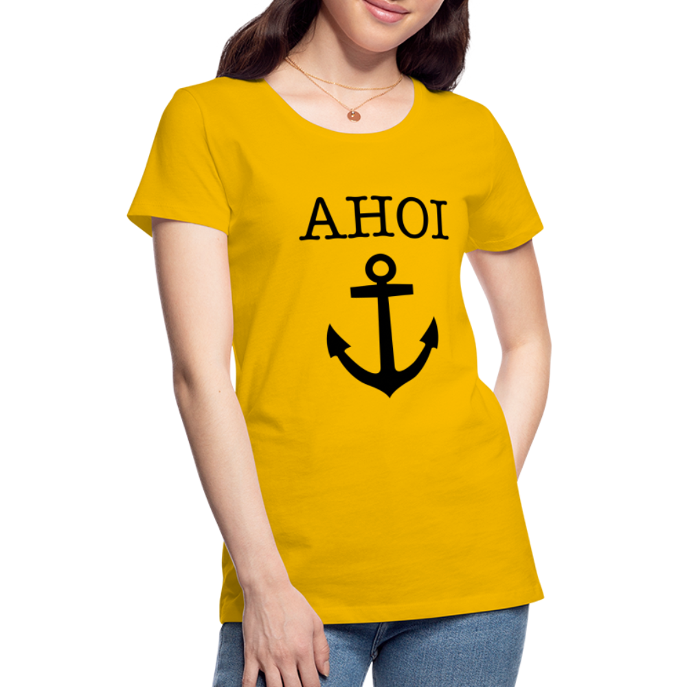 Frauen Premium T-Shirt - Ahoi - Sonnengelb